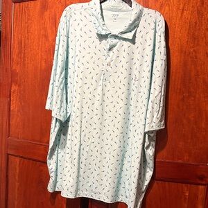 Izod Men’s Mint Green Polo with Navy Print
